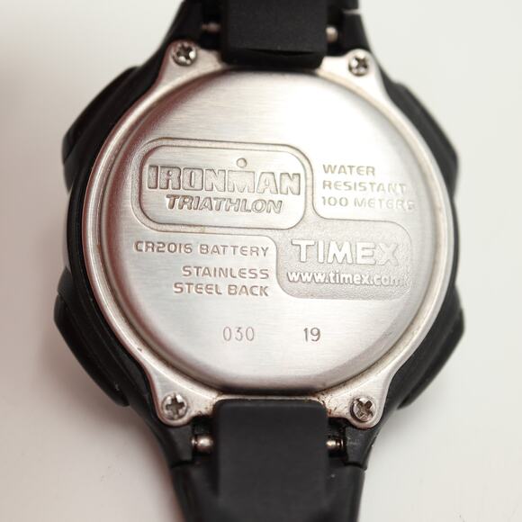 Timex Ironman Triathlon Indiglo Digital Watch Pink Black Silicone w New Battery - Picture 11 of 11